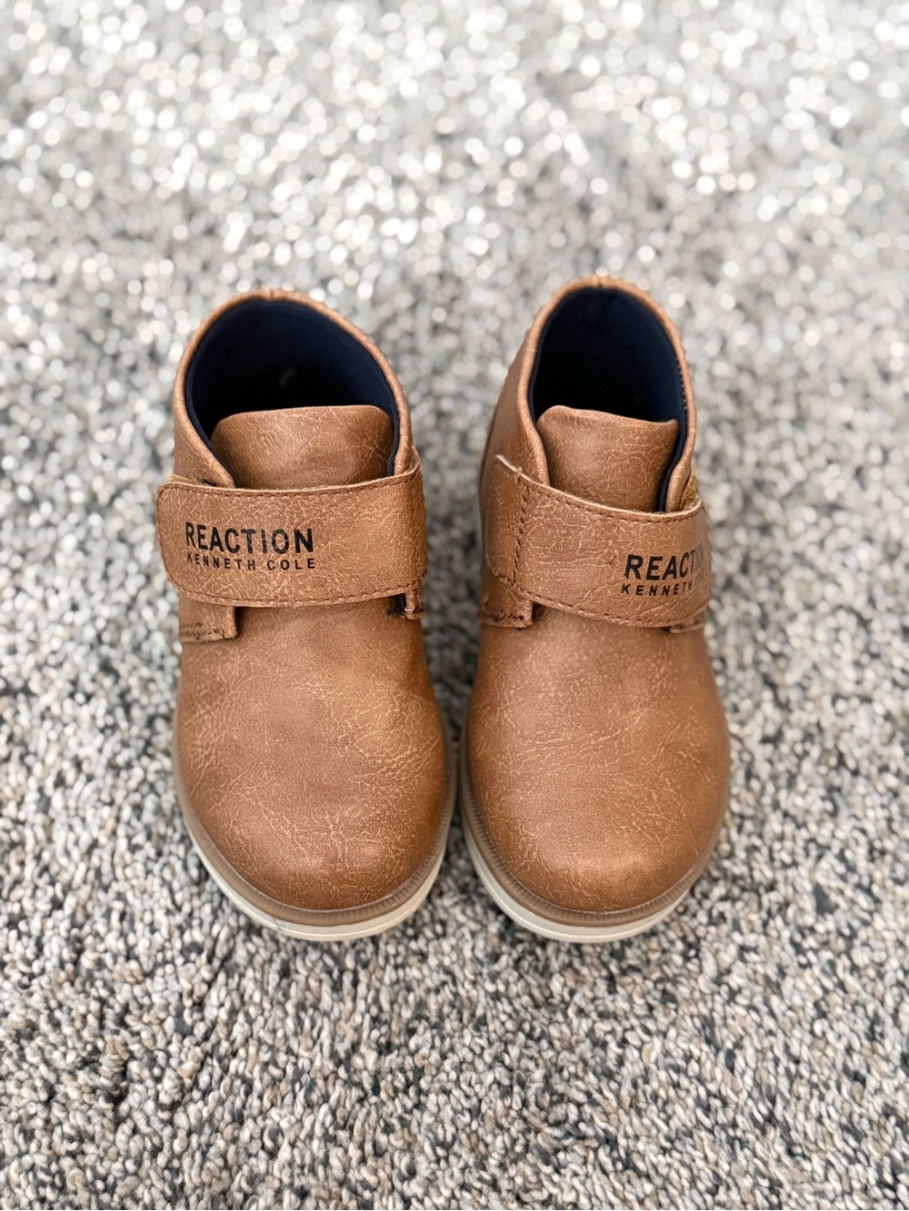 Reaction Kenneth Cole Kids Brown Velcro Booties